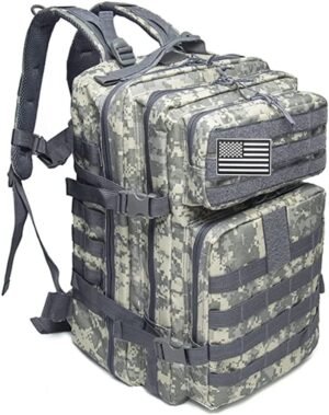 Mochila táctica militar de alta calidad de JGR SELECT con gran capacidad de 45 litros, compartimentos y bolsillos organizativos, resistencia y ajustable para cualquier uso, perfecta para crossfit, senderismo, viajes y más