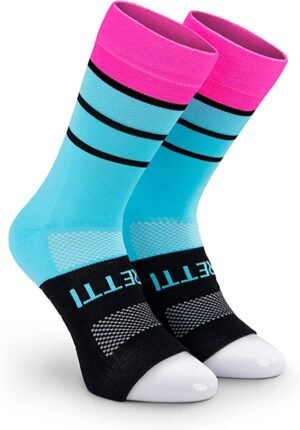 calcetines crossfit Ziretti azul y rosa para deporte