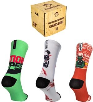 Calcetines de crossfit Jungle shocks de diferentes colores y estampados