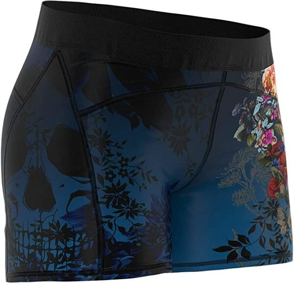 leggins cortos de crossfit SMMASH negros y azules con calavera mejicana